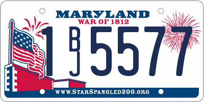 MD license plate 1BJ5577