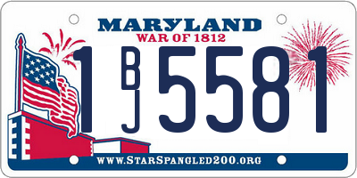 MD license plate 1BJ5581