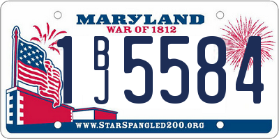 MD license plate 1BJ5584