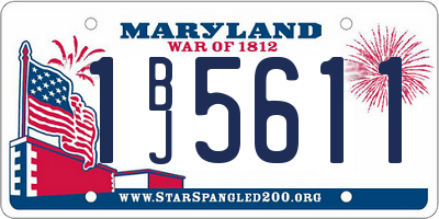 MD license plate 1BJ5611