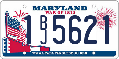 MD license plate 1BJ5621