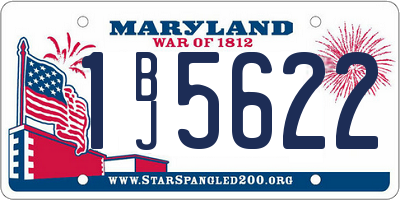 MD license plate 1BJ5622