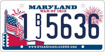 MD license plate 1BJ5636