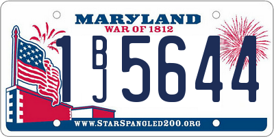 MD license plate 1BJ5644