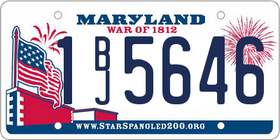 MD license plate 1BJ5646