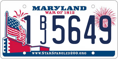 MD license plate 1BJ5649