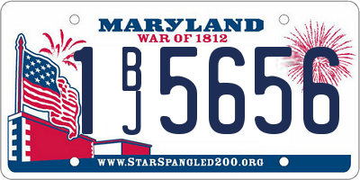 MD license plate 1BJ5656