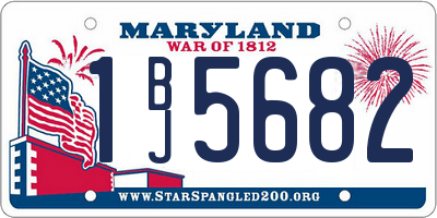 MD license plate 1BJ5682