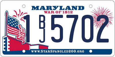 MD license plate 1BJ5702
