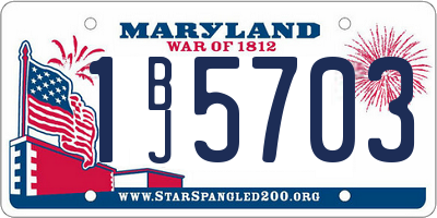 MD license plate 1BJ5703