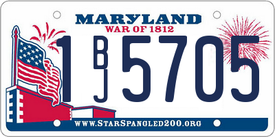 MD license plate 1BJ5705