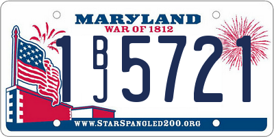 MD license plate 1BJ5721