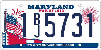 MD license plate 1BJ5731