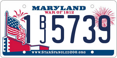 MD license plate 1BJ5739