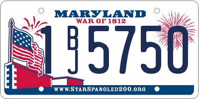 MD license plate 1BJ5750