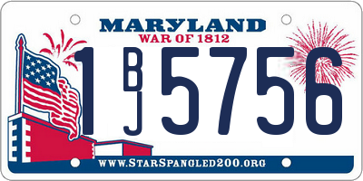 MD license plate 1BJ5756