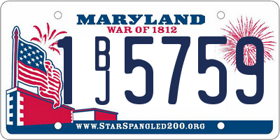 MD license plate 1BJ5759
