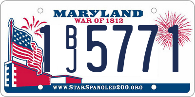 MD license plate 1BJ5771