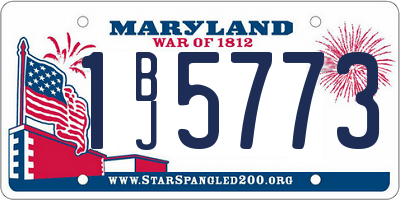 MD license plate 1BJ5773