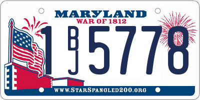 MD license plate 1BJ5778