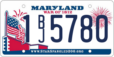 MD license plate 1BJ5780