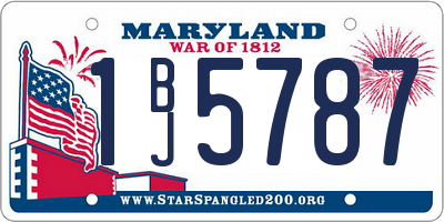 MD license plate 1BJ5787