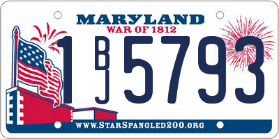 MD license plate 1BJ5793