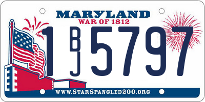 MD license plate 1BJ5797