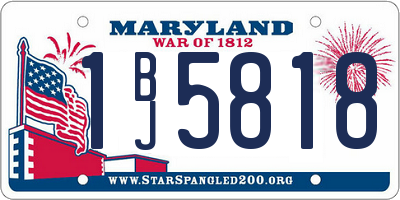 MD license plate 1BJ5818