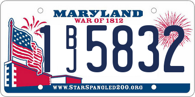MD license plate 1BJ5832