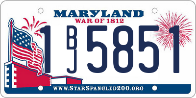 MD license plate 1BJ5851