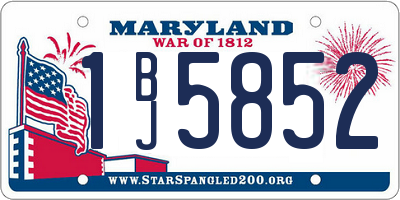MD license plate 1BJ5852