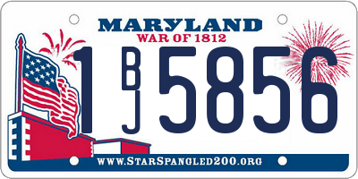 MD license plate 1BJ5856