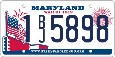 MD license plate 1BJ5898