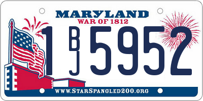 MD license plate 1BJ5952