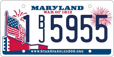 MD license plate 1BJ5955