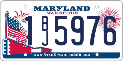 MD license plate 1BJ5976