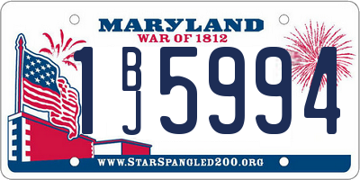 MD license plate 1BJ5994
