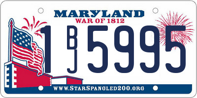 MD license plate 1BJ5995