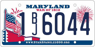 MD license plate 1BJ6044