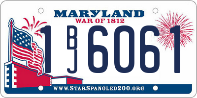 MD license plate 1BJ6061