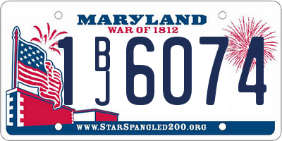 MD license plate 1BJ6074