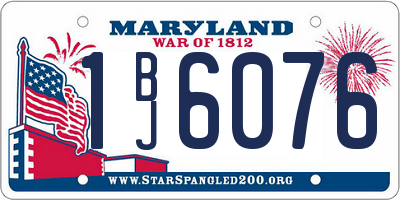 MD license plate 1BJ6076