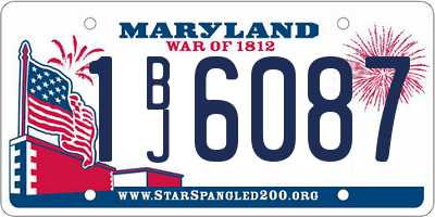 MD license plate 1BJ6087