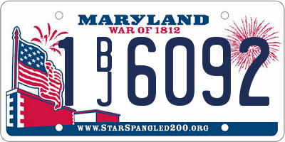 MD license plate 1BJ6092