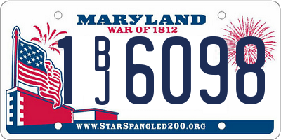 MD license plate 1BJ6098