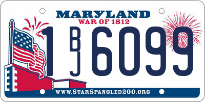 MD license plate 1BJ6099