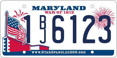 MD license plate 1BJ6123