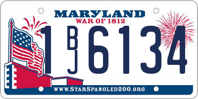 MD license plate 1BJ6134