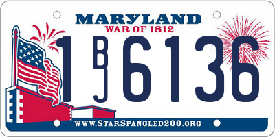 MD license plate 1BJ6136